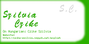 szilvia czike business card